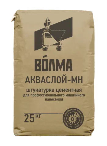 Смесь сухая цементная отделочная штукатурная "ВОЛМА-Акваслой МН", 25 кг Смесь сухая цементная отделочная штукатурная "ВОЛМА-Акваслой МН", 25 кг