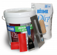 Комплект декоративной штукатурки "ВОЛМА-Декор", фактура "Дерево", 5 кг Комплект декоративной штукатурки "ВОЛМА-Декор", фактура "Дерево", 5 кг