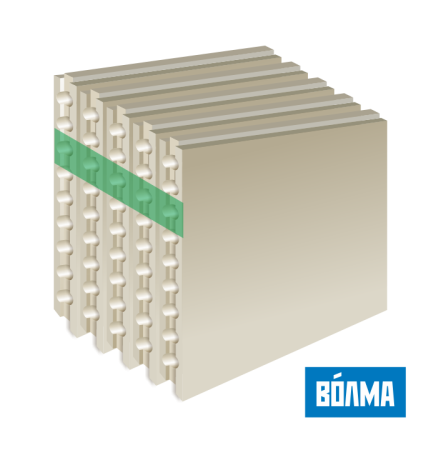 Плита пазогребневая гипсовая пустотелая ВОЛМА (ПГП), 80 мм  Плита пазогребневая гипсовая пустотелая ВОЛМА (ПГП), 80 мм